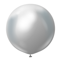 Kalisan Mirror Silver 36" Latex Balloons 2pk