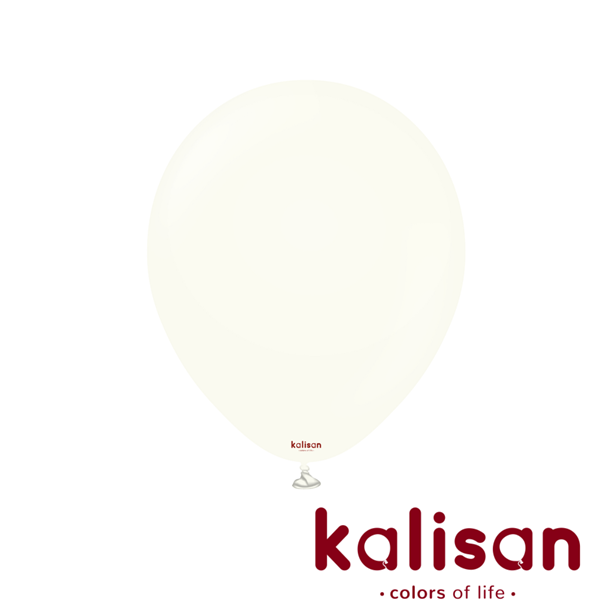 Kalisan Retro White 12" Latex Balloons 100pk
