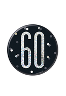 Unique Badge Black Glitz Age 60 3