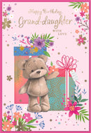 Simon Elvin C50 birthday cards for granddaughter, set of 6 featuring colorful designs and heartfelt messages.
