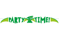 Unique Banner Dinosaur Party Time 4.5ft