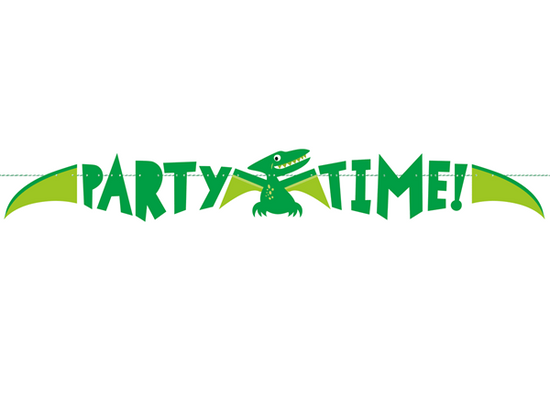 Unique Banner Dinosaur Party Time 4.5ft
