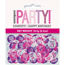 Pink Glitz 90th Birthday Foil Confetti 14g