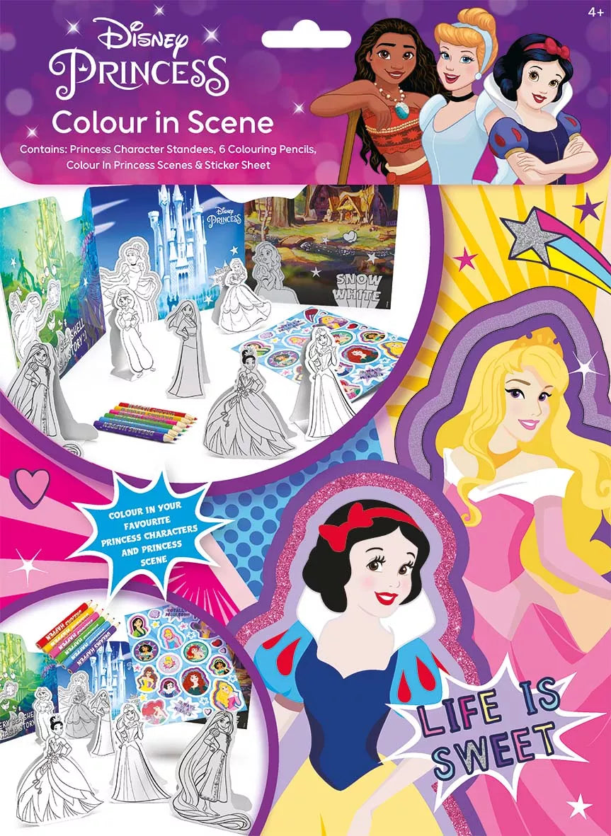 Disney Princess coloring book from IG Design Group featuring pages for kids to color and enjoy creative activity fun.