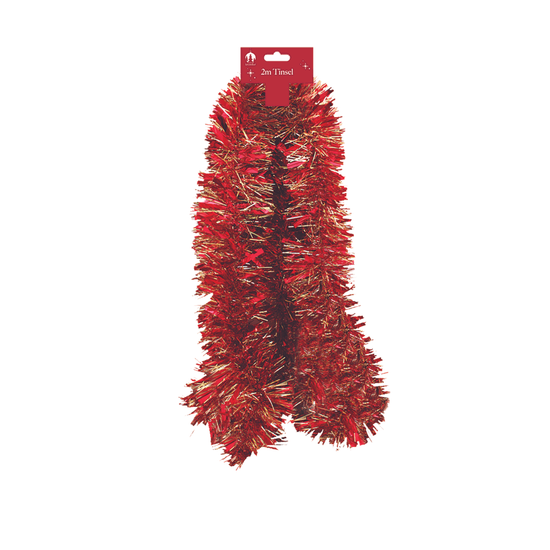 Tallon 12 Pack Tinsel Chunky Red & Gold 2M