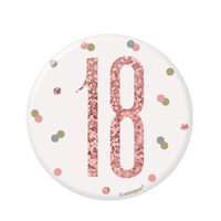 Rose Gold Glitz Age 18 Badge 3