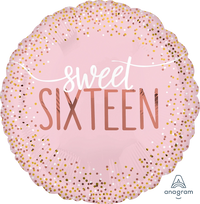 Anagram Foil Balloon Blush Sweet Sixteen 18