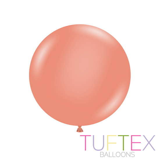 Tuftex Metallic Rose Gold 24" Latex Balloons 25pk