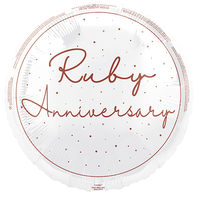 Unique Foil Balloon Ruby Anniversary 18"