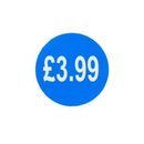 1000 Blue Price Labels 25mm Round 3.99