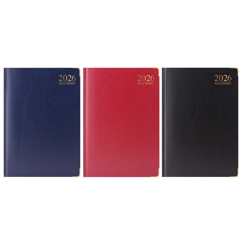 Diary A4 WTV Padded Casebound Gilt 2027 5pk