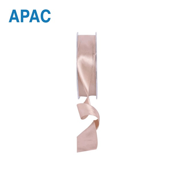 APAC Ribbon Satin Beige 25mm x 20M