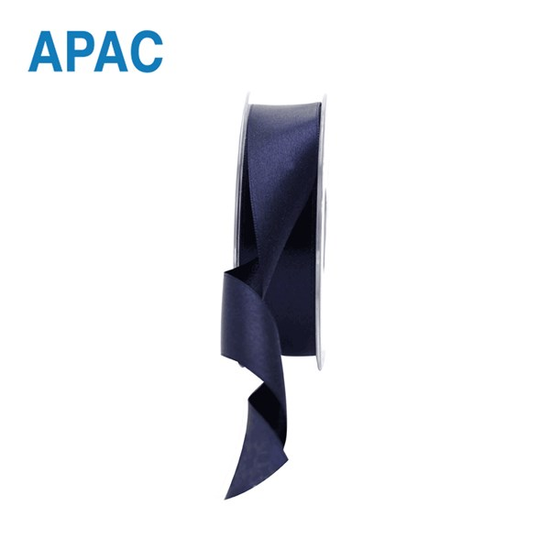APAC Ribbon Satin Navy Blue 25mm x 20m