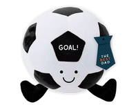 Soft plush football toy by Gem Imports, 10x11cm, featuring a realistic football design and soft fabric for cuddling.