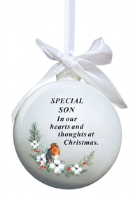 David Fischoff Memorial Glass Bauble Son 8cm