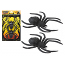 Halloween Black Glitter Spiders 2pk