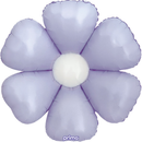 Foil Balloon 34" Shape Pale Lavender Daisy
