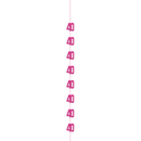 5ft Hanging D cor Age 40 Glitz Pink