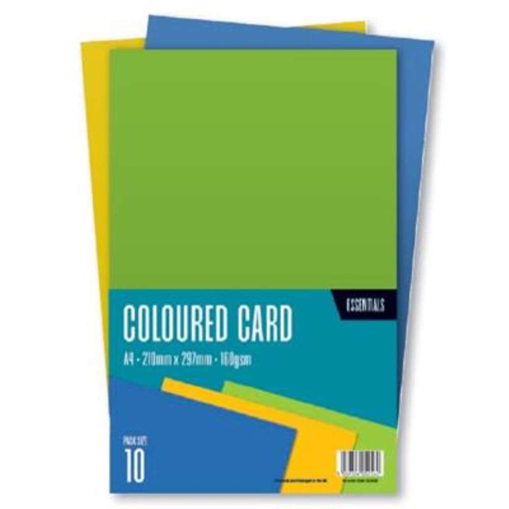 Coloured Card 10 Sheets A4 160gsm