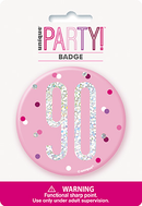 Unique Badge Pink Glitz Age 90 3