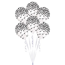 Black Printed Confetti Dots 11" Latex Balloons 6pk