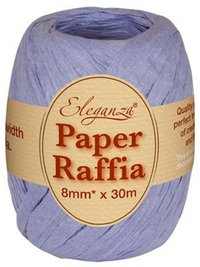 Eleganza Paper Raffia Ribbon Lavender 8mm x 30M