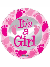 APAC Foil Balloon It's A Girl Footprints 18