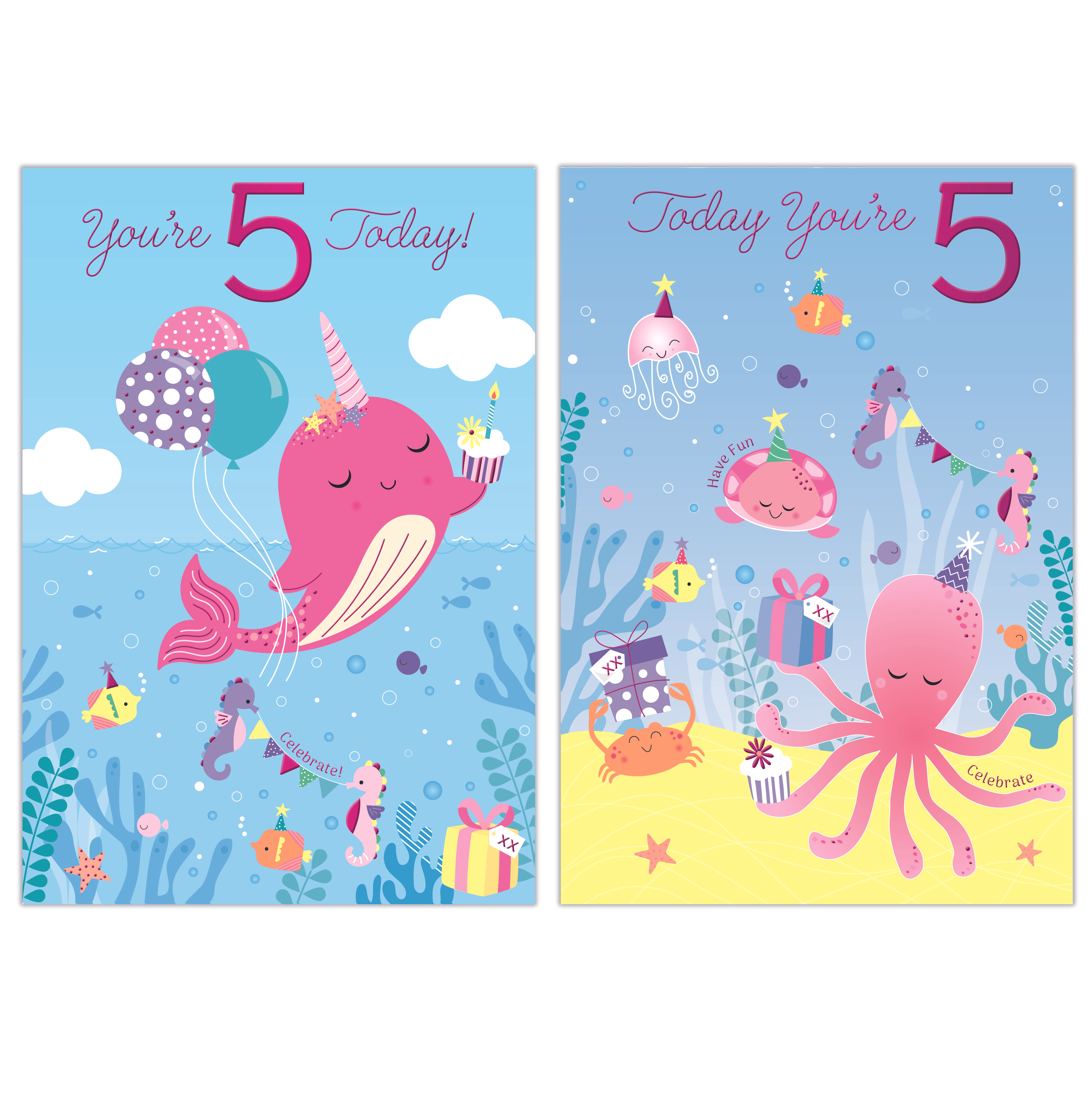 Poppyhill 12 Pack Cards C50 Birthday Age 5