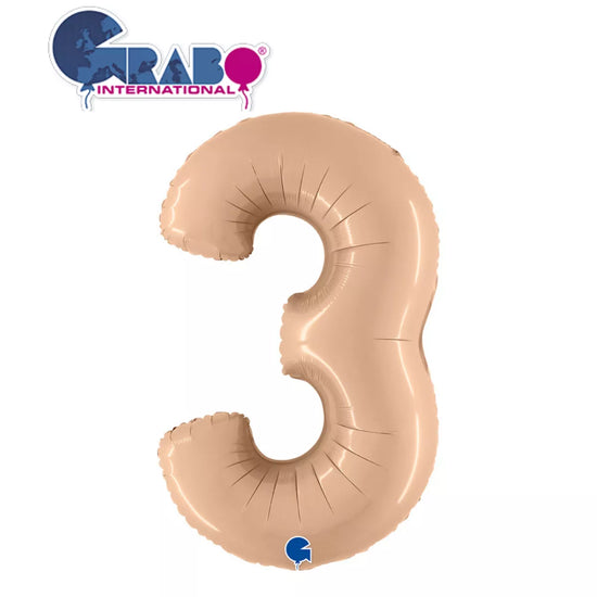 Grabo Foil Balloon Satin Nude 40" Number 3