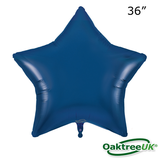 Oaktree Foil Balloon Navy Blue Star 36"