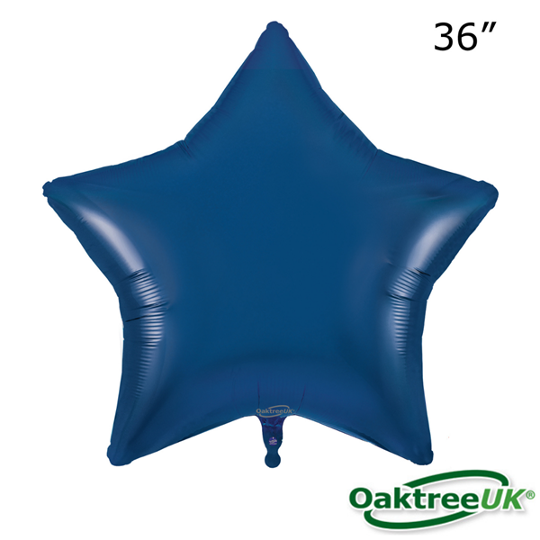Oaktree Foil Balloon Navy Blue Star 36"