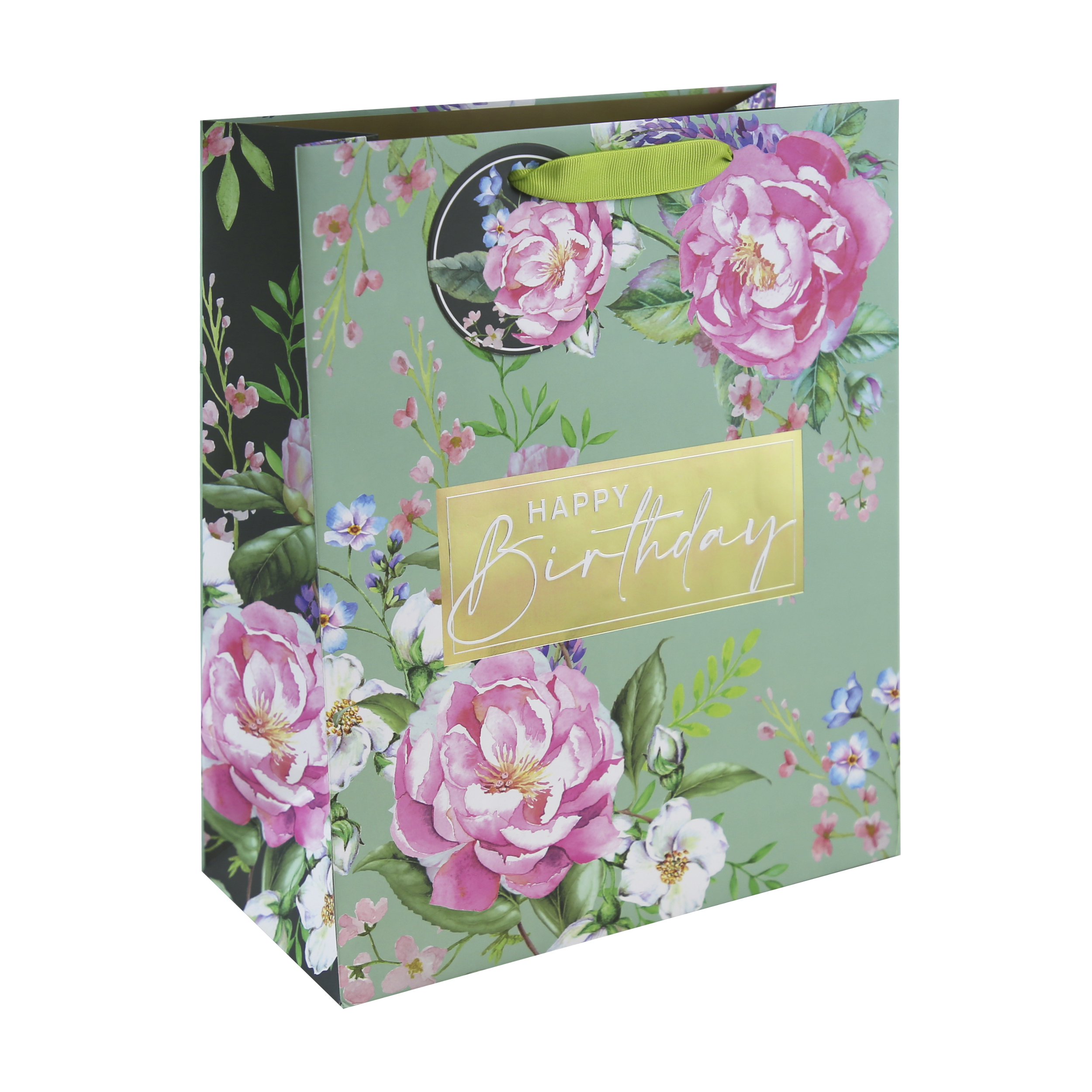 Floral Happy Birthday Large Gift Bag 6pk