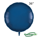 Oaktree Foil Balloon Navy Blue Round 36"
