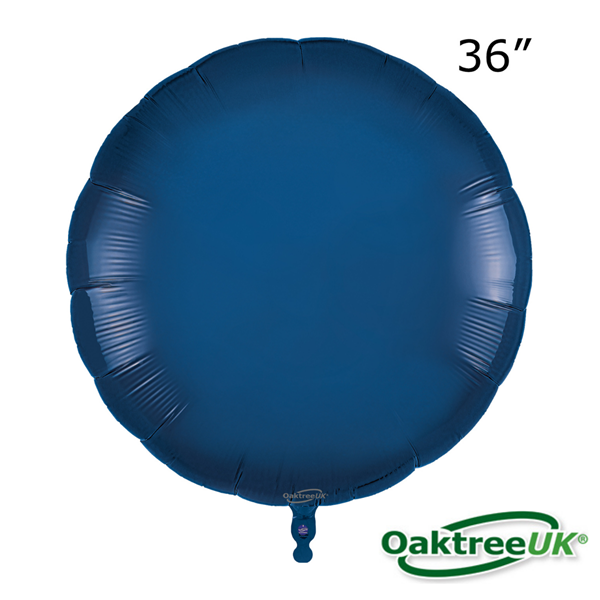 Oaktree Foil Balloon Navy Blue Round 36"