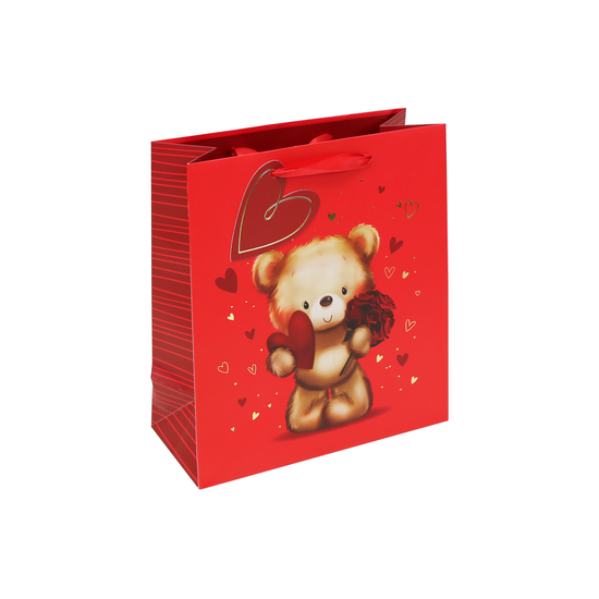 12pk Gift Bag VD Cute Bear Medium Bag