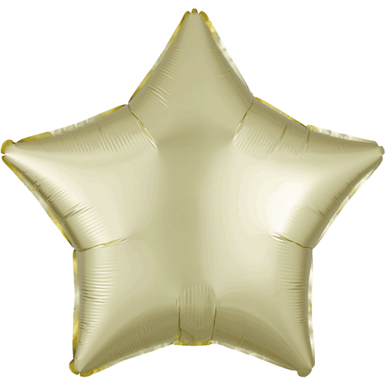 Anagram Foil Balloon Satin Pastel Yellow Star 18"