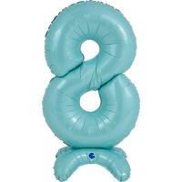 Grabo Pastel Blue Number 8 25" Standup Foil