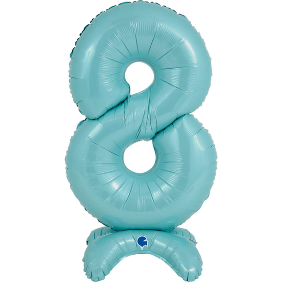 Grabo Pastel Blue Number 8 25" Standup Foil