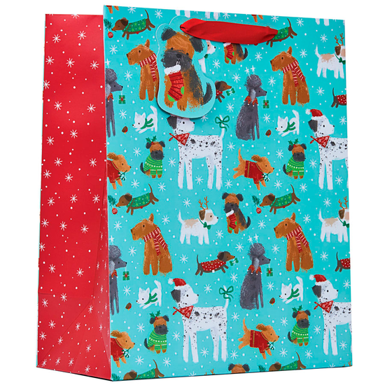 Partisan 6 Pack Gift Bag Christmas Pups Large
