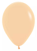 Sempertex Fashion Peach Blush 12-inch latex balloons, 12-pack, used for decorative events and celebrations.