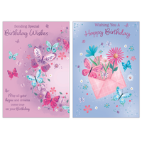 Poppyhill 12 Pack Cards C50 Birthday Open