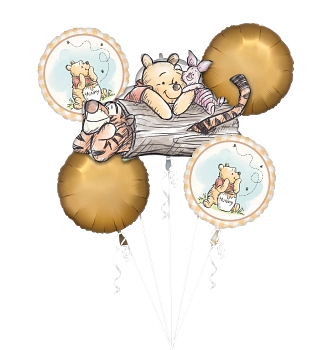 Anagram Foil Balloon Bouquet Winnie the Pooh