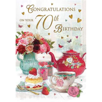 Regal 6 Pack Cards C75 Everyday Birthday Age 70