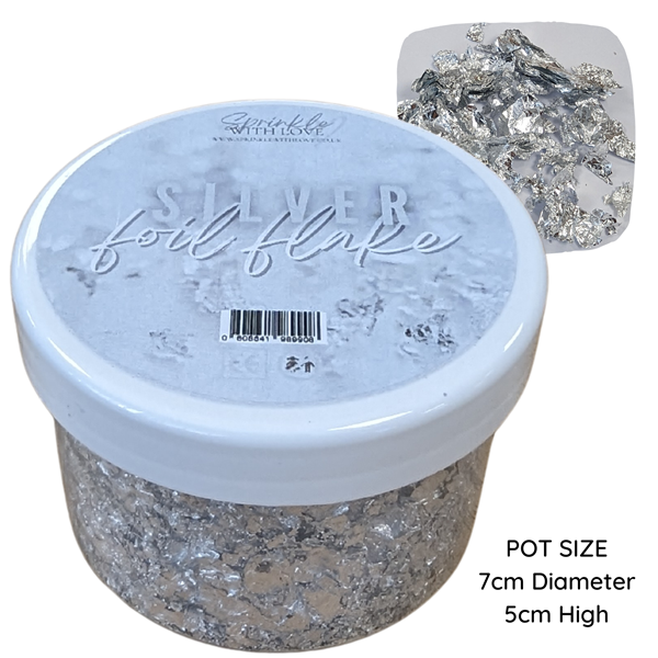 Silver Foil Flakes 200ml