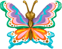 Prima 2 Pack Foil Balloon Groovy Butterfly 13