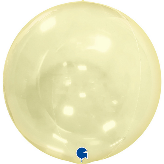 Grabo Foil Balloon Transparent Yellow Globe 15"
