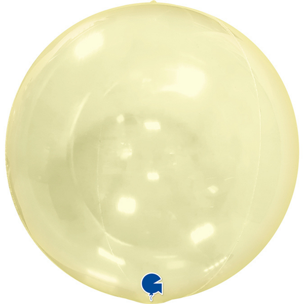 Grabo Foil Balloon Transparent Yellow Globe 15"