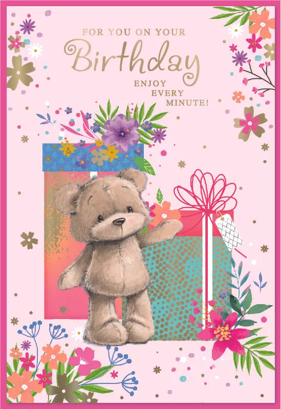 Set of six Simon Elvin C50 birthday cards featuring colorful designs and cheerful messages for special celebrations.