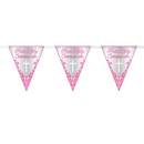 Unique Flag Banner First Holy Communion Pink 9ft