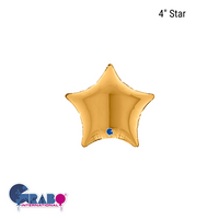 Grabo Foil Balloon Gold Star 4"